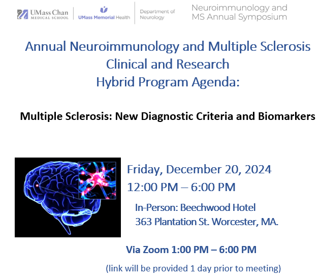 Annual Neuroimmunology and Multiple Sclerosis Clinical and Research Hybrid Program Banner